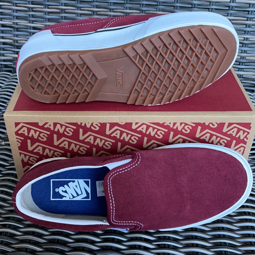 Vans Classic Slip-On Stacked Platform Suede Pomegranate/True White WMNS - Picture 4 of 16